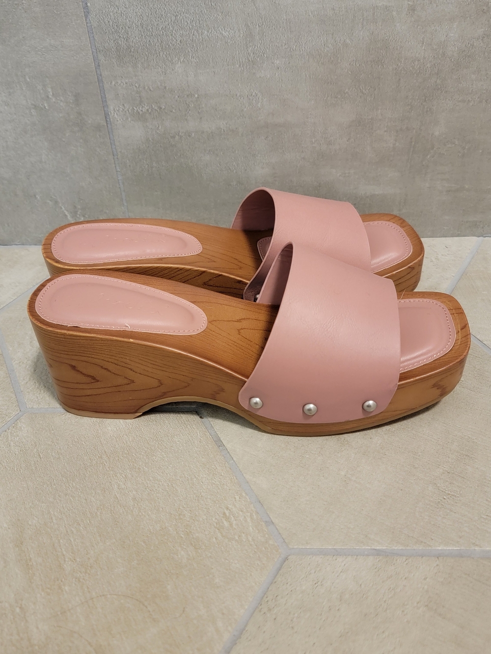 Splendid Blush Pink Platform Slide Sandals